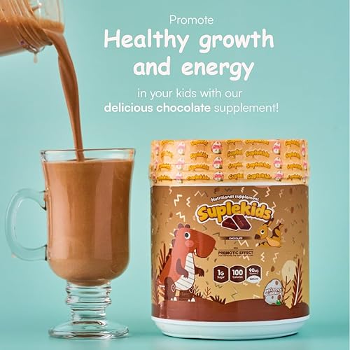 Miniatura 5 de Batido de proteínas para niños - Sabor a chocolate - Proteína en polvo para niños - Crecimiento y desarrollo saludables - Apoyo al aumento de peso