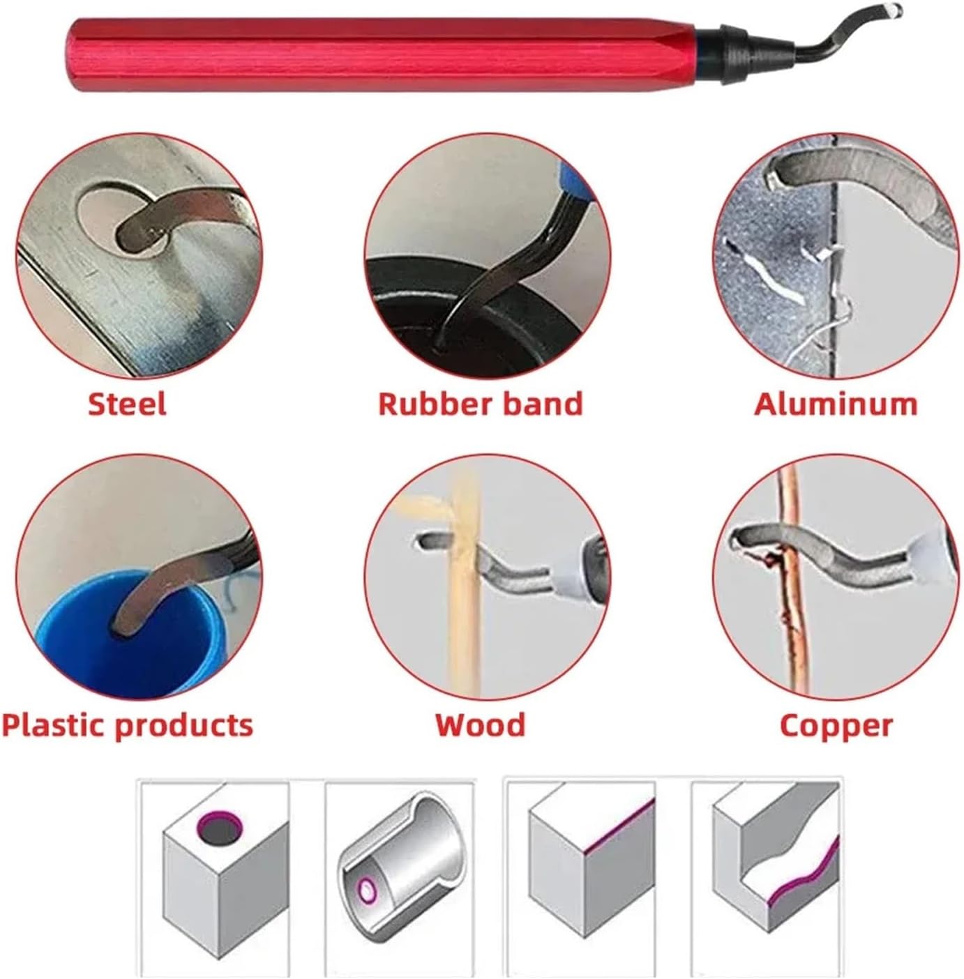 Burr Cutter Trimming Knife Scraper Deburring Tool(Blue set)