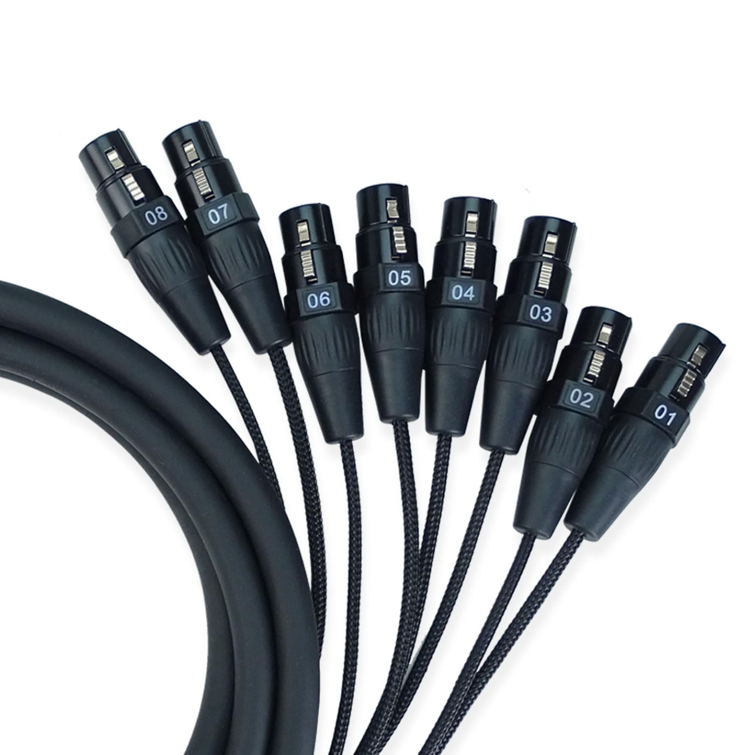 keepdrum sna55-8 Multicore-Kabel Snake Sub-D DB-25 zu 8x XLR weiblich Kabelpeitsche 3m