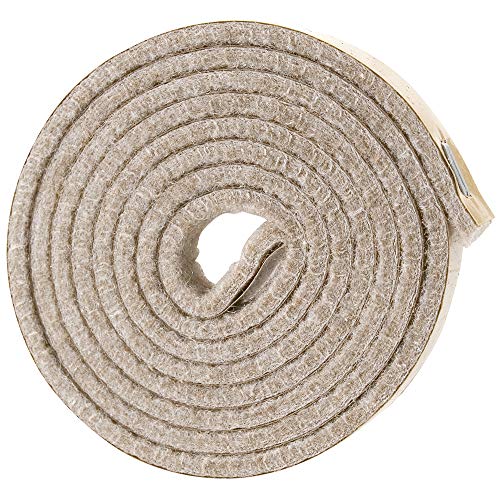 SoftTouch 1/2 x 60 tiras de feltro resistentes autoadesivas com verso adesivo, 1,27 cm x 152,4 cm, 3