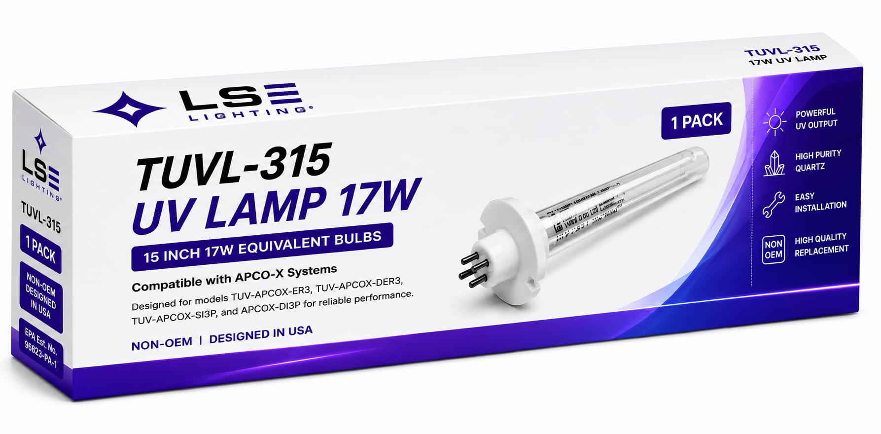 Amazon.com: LSE Lighting TUVL-315 UV-C Replacement Lamp – 15