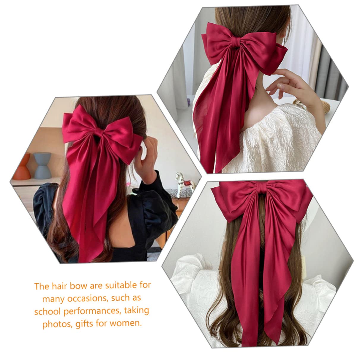 FRCOLOR 10 Piezas horquilla lazo bandas para el cabello pinzas para el cabello para niñas pasadores pelo lazos para el cabello para niñas pinzas para el cabello con lazo