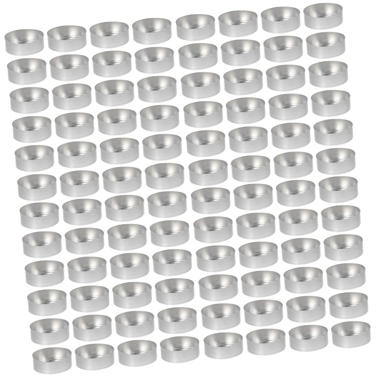 NUOBESTY 200 Sztuk Świeca Pojemniki Z Powłoką Aluminiową Z Pokrywkami Pojemnik Na Świecę Do Herbaty Okrągłe Blaszane Kubki Na Herbatę Aluminiowe Kubki Do Podgrzewania Świeczniki Metalowe