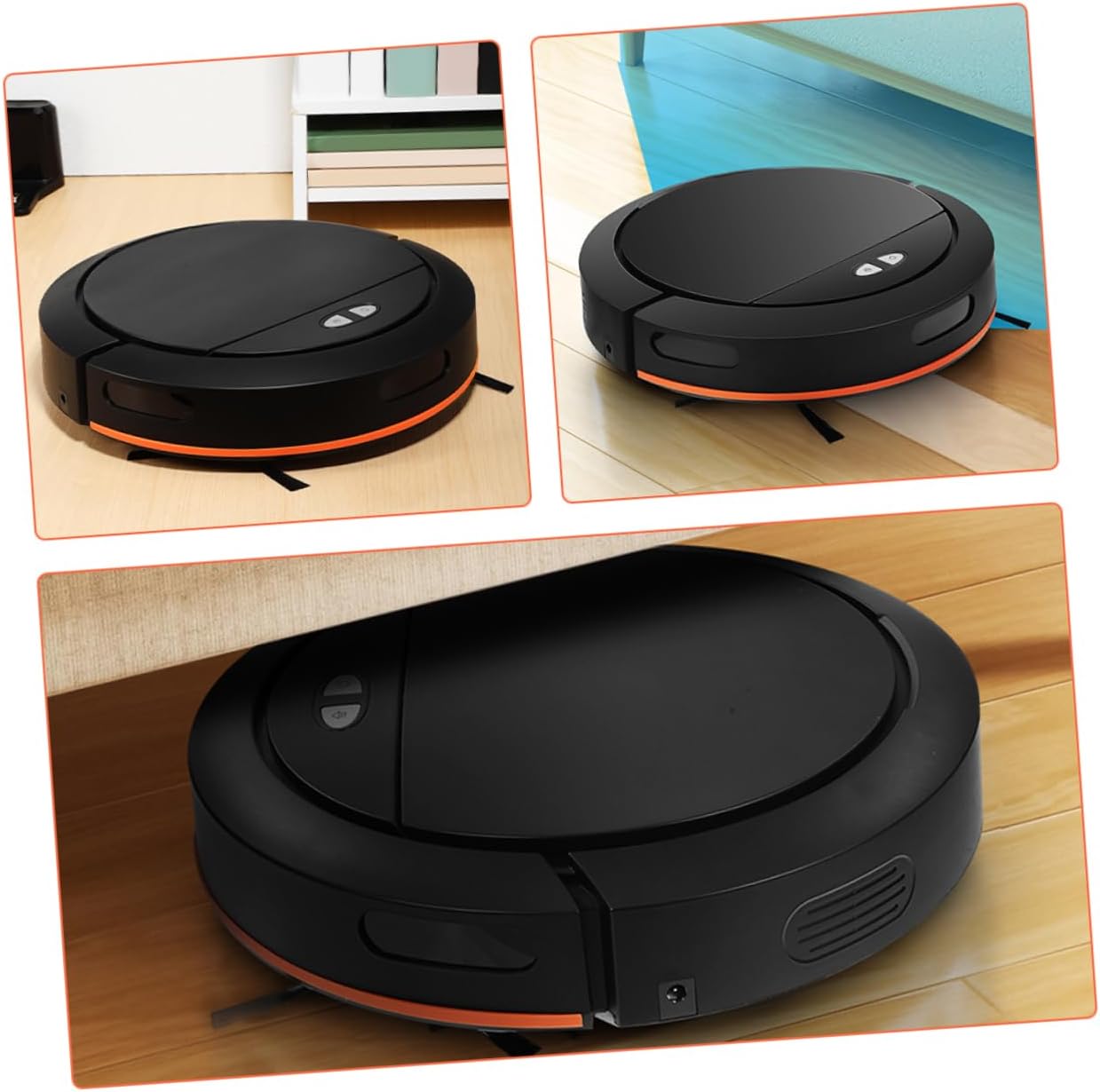 Automatic Smart Vacuum Robot for Hard Floor Cleaning Self-Charging Sleek Design Effortless Pet Removal for Home Use Compatible