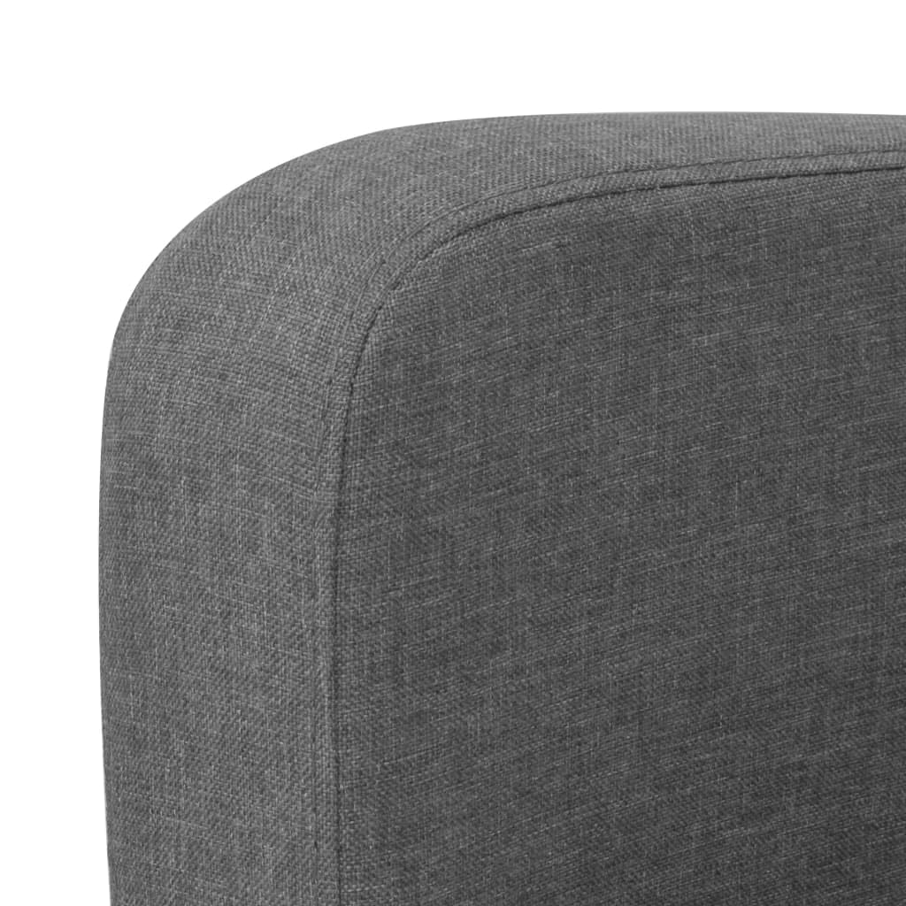 vidaXL Divano 2 Posti 135x65x76 cm Grigio Scuro Sofà Divanetto Letto Poltrona
