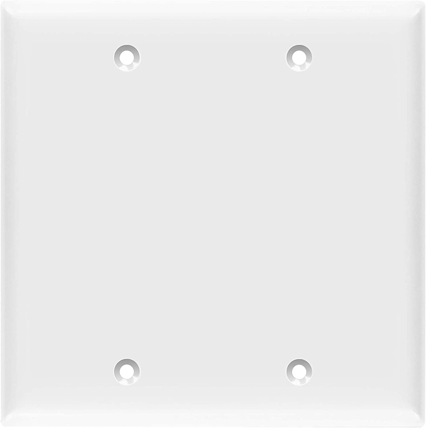Four Bros Blank Wall Plate Cover, Faceplate, Thermoplastic/Nylon Outlet