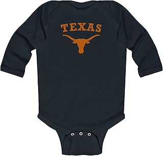 Texas Longhorn Baby Longsleeve onesie Bodysuit Kids Newborn Infant Toddler Youngster College Gameday Sportswear Clothing Gift