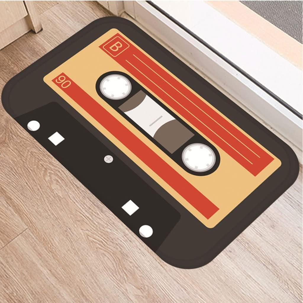 HBJWOV Mats Anti Slip Floor Carpet Tape Pattern Print Doormat for Bathroom Kitchen Entrance Rugs Home(Gray)