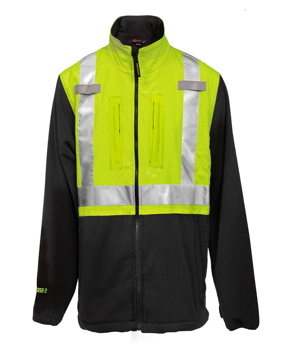 Tingley J73022.XL Phase 2 High-Visibility Fleece Jacket, X-Large, Hi/Vis Yellow