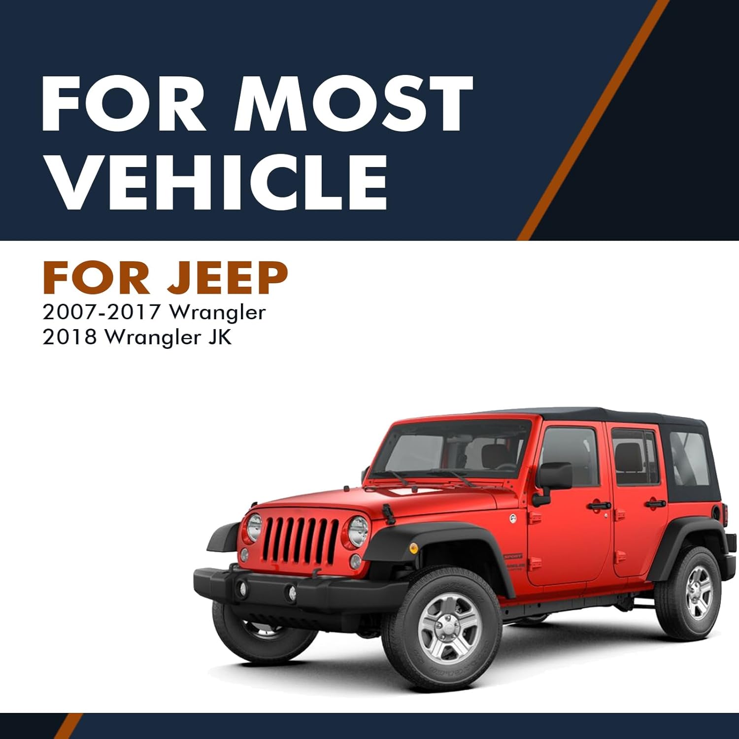 PM Auto Set of 4 Front-Rear Shock Absorber Compatible With 2007-2017 Jeep Wrangler