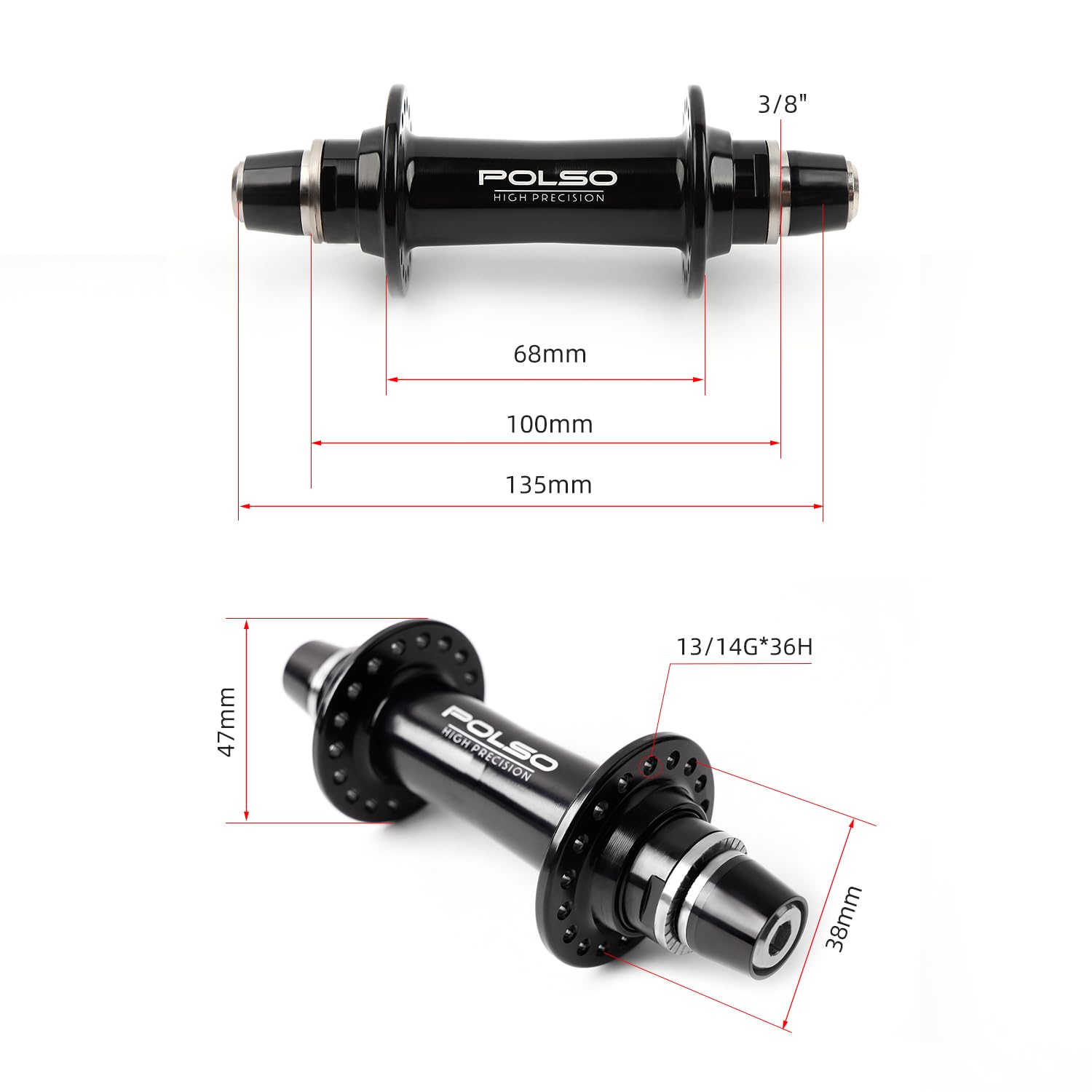 POLSO BMXレースハブセット POLSO-BMXレーシングディスクブレーキ,bmx