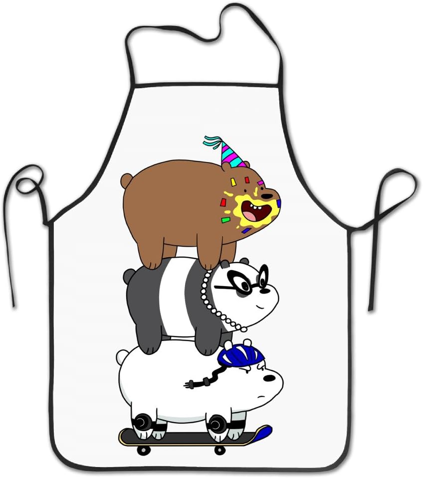 Adjustable Cook Aprons We Bare Bears Cute Cartoon