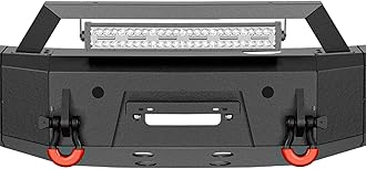 EYOUHZ for F150 SVT Raptor Front Bumper Compatible with 2017 2018 2019 2020 F-150 F 150 SVT Raptor with Winch Plate, Skid Plate, 5 x LED Lights, Sensor Holes, License Plate Frame & D-rings, Black