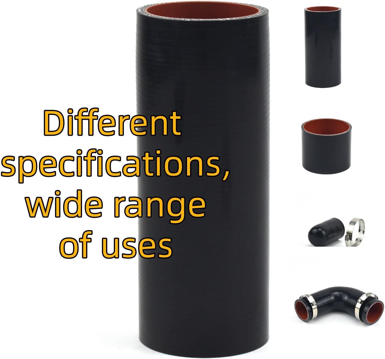 3.5" (89 mm) ID Silicone Hose Straight Pipe Coupler,Four Layers Reinforced,Automotive Silicone Hose for Intake Exhaust/Intercooler/Coolant Turbo Pipe (ID 3.5"(89 mm) - length 152mm)