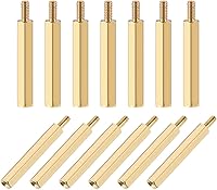 Vista 9 de uxcell M2.0.197x0.157 in+0.157 in macho-hembra latón hexagonal PCB placa base separador separador para FPV Drone Quadcopter, computadora y placa