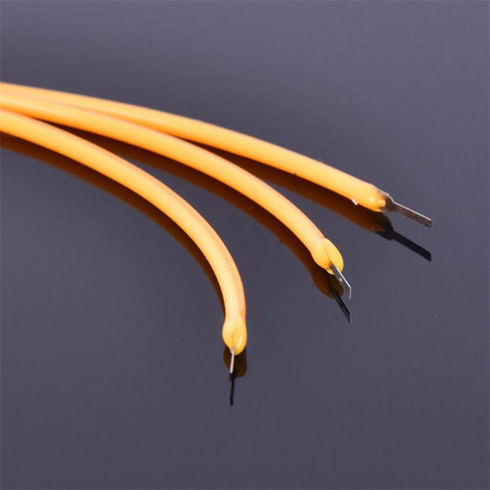 100PCS Bombilla Filamento LED Flexible Alambre de filamento LED Bombilla Edison Piezas de lámpara de filamento LED Filamento flexible 130/300mm DC 3V 60mm WarmYellow2200K