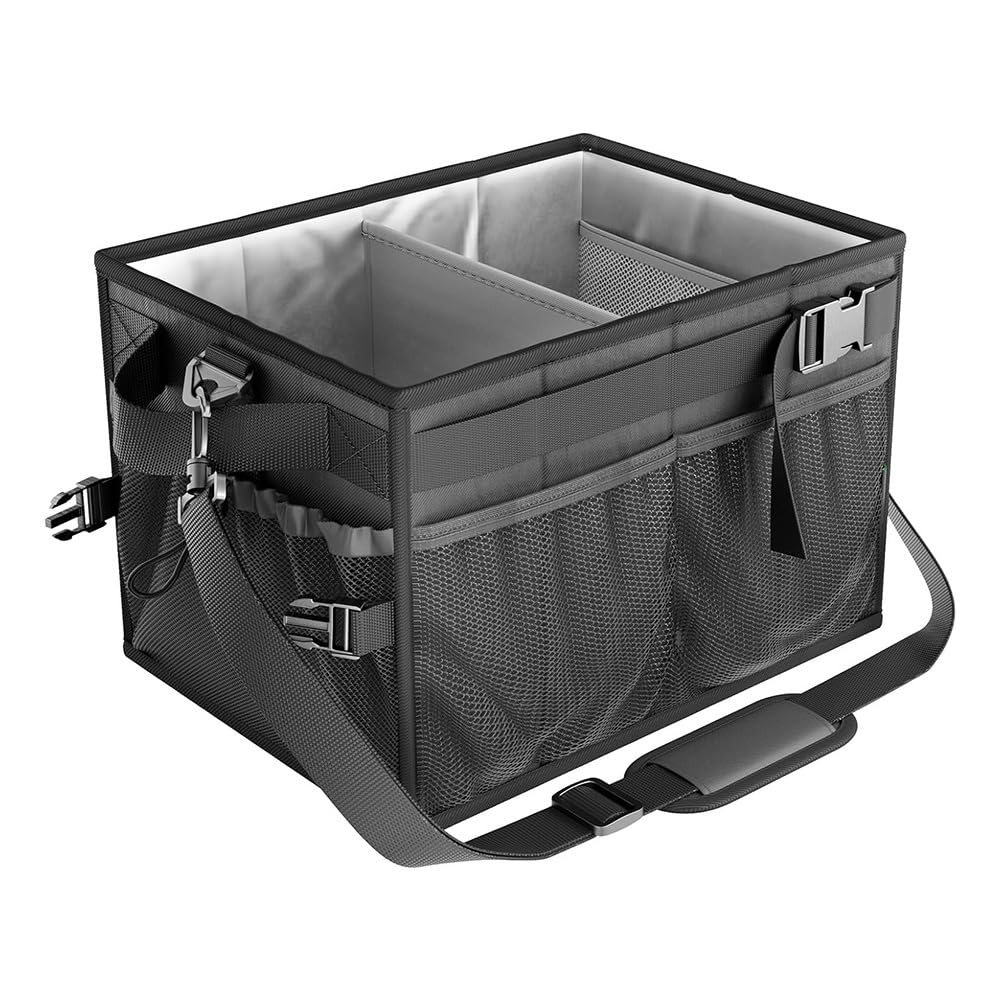 UDSKNV[KSL Large Grill and Picnic Caddys Featuring Paper Towel Holder, BBQ Organizer for Utensils, Plates, Condiments, Griddles