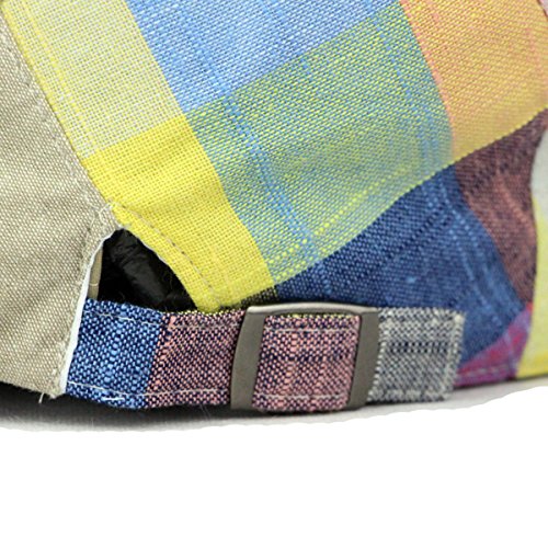 Zlslz Men's Unisex Newsboy Hat Cotton Flat Plaid Ivy Irish Cabbie Caps Red #TOP1