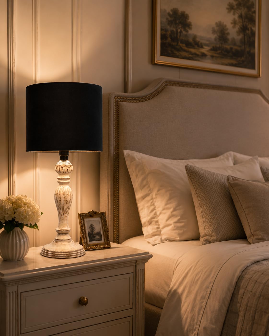 tu casa Mango Wood Table Lamp - Black & Print -2 tu casa Mango Wood Table Lamp - Black & Print -2