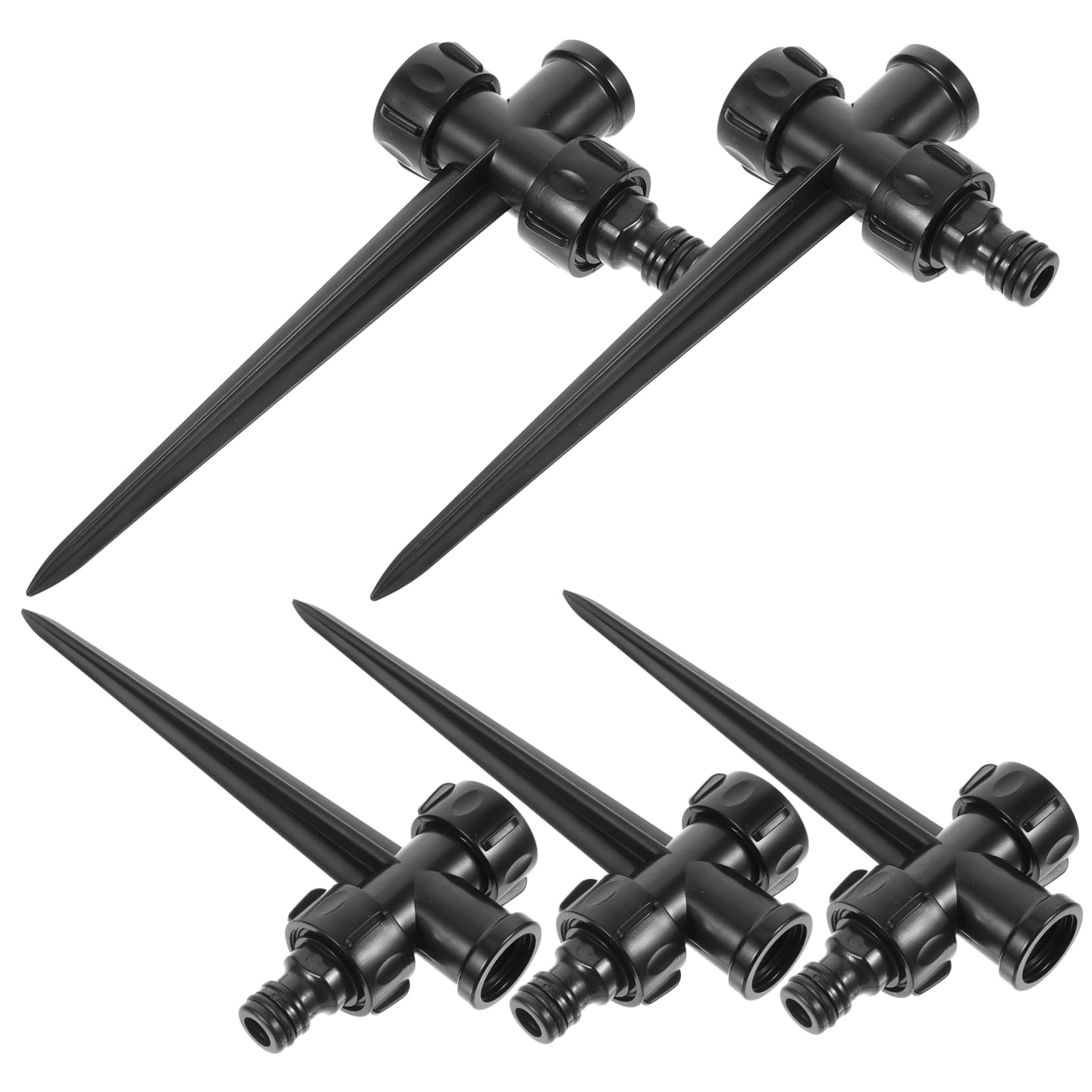 Abaodam 5 Set Sprinkler Rotante Automatico Spruzzatore Da Giardino Palo Dell'irrigatore Multi Dispositivi Di Irrigazione Delle Piante Fornitura Giardino Prato Alto Plastica Nero 5 Pezzi*5