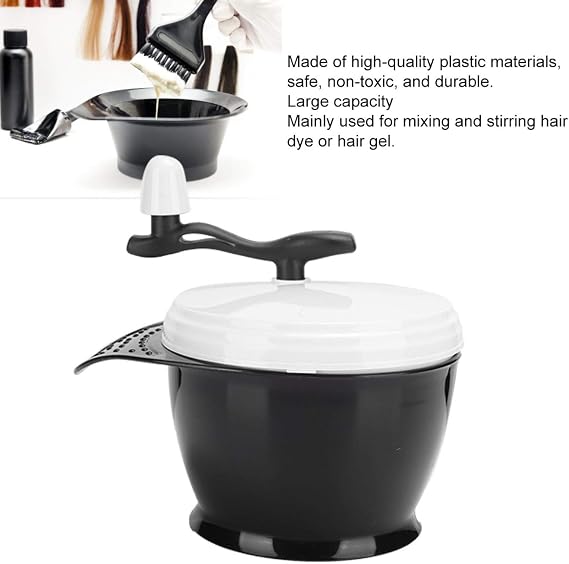 Hair Dye Kit, Electric Automatic Mixer Hair Dye Cream Mixing Bowl For Diy Salon Set Hair Dye Hair Coloring Dyestuff Mixer Hair Tinting Bowl Hand Blender Hair Dye Cream Mixer