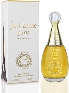 META-BOSEM Je t'aime Paris, Perfume for Women Eau de Parfum Natural Spray Girl's Fragrance - Fresh Feminine Scent - Holiday Gift - for All Day Use - a Classic Bottle, 3.4 Fluid Ounce/100Ml