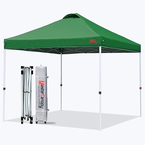 Miniatura 11 de MASTERCANOPY Carpa Plegable Duradera con Bolsa con Ruedas (Blanco) Blanco,Verde bosque,Caqui,Azul-cielo,Negro -,Azul,Arena,Bandera