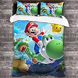 Publico aplicable: es una buena opción como regalo de cumpleaños o regalo de Navidad especial para tus seres queridos, niños, niñas, niños pequeños, adolescentes, buenos amigos, miembros de la familia. La ropa de cama Super Mario es sin duda un gran regalo.
