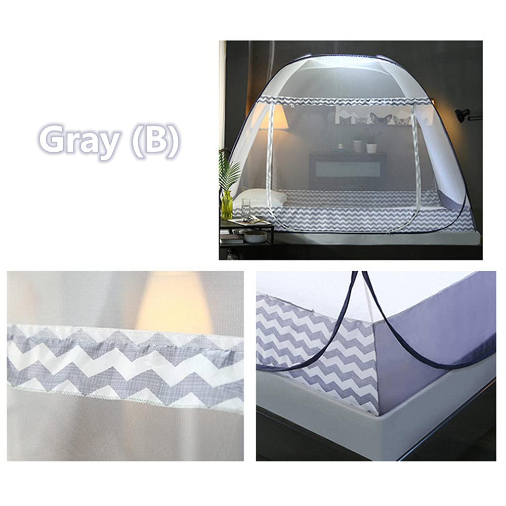 Pop UP Mosquitera para Cama, Mosquiteras Plegables portátiles, Mosquitera, Mosquitera de Malla Fina para Cama, Mosquitera portátil para Tienda-1,5 * 2,0 * 1,50 m_B