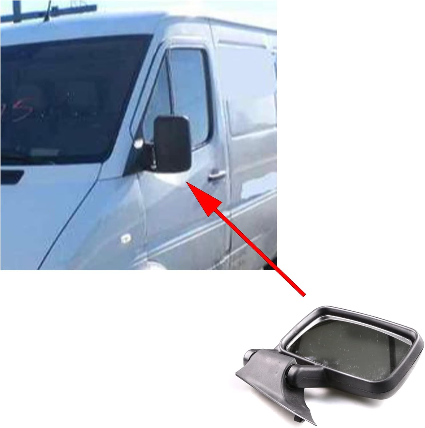 Car Door Rear View Mirror Outside Mirror Manual Left for Mercedes Sprinter Bus Van 901 902 903 904 905 9018100116 0018110533 9018110007
