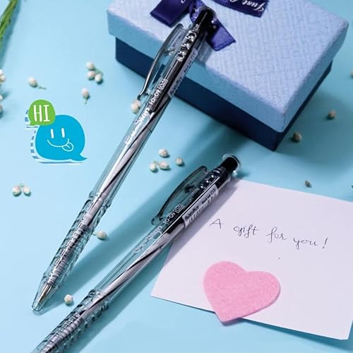 Miniatura 6 de Bolígrafos de tinta negra, punta fina de 0.020 in, paquete de 50 unidades, escritura rápida y suave, bolígrafos para escuela, suministros de oficina