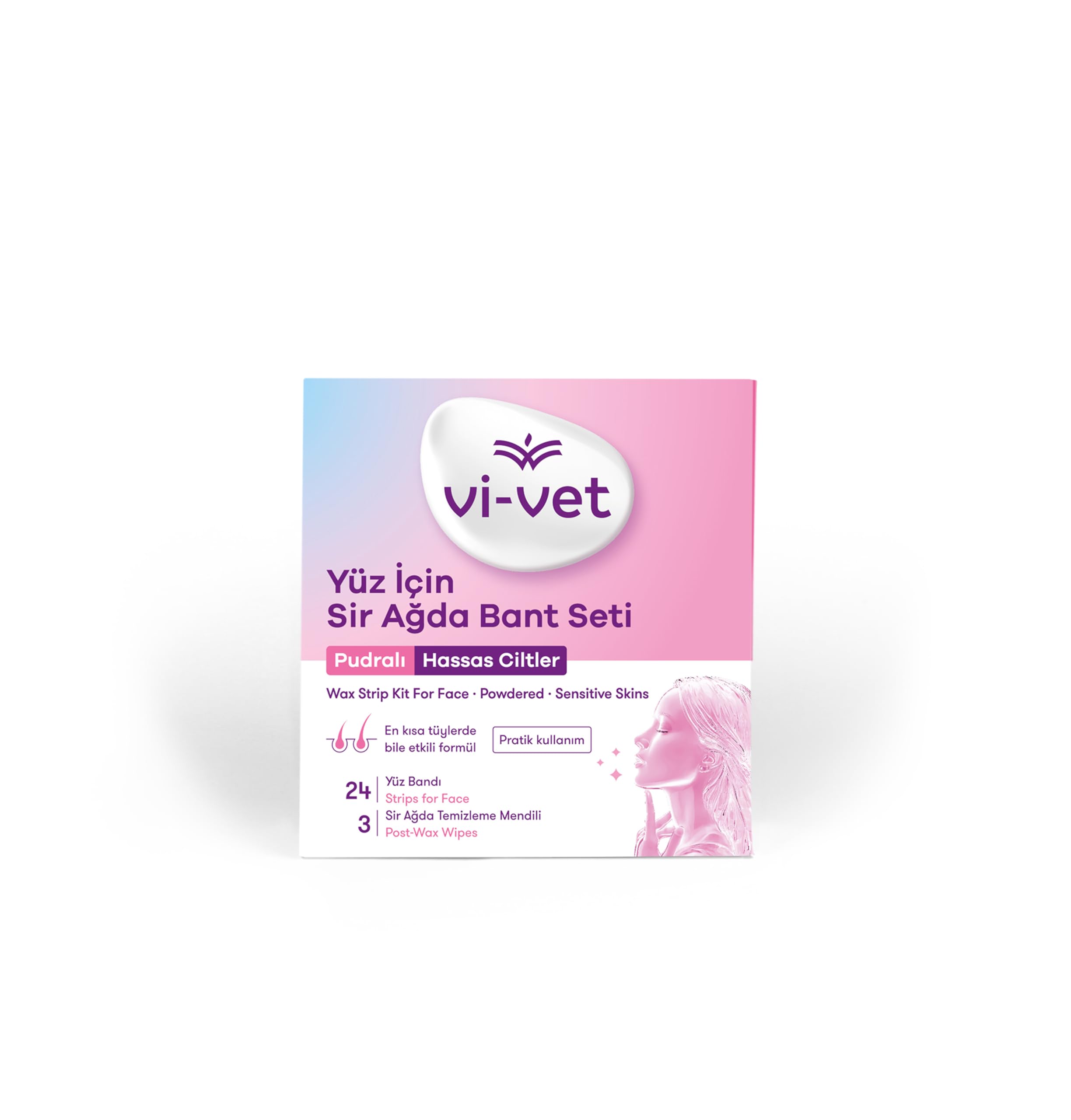 Vi-vet Sir Ağda Bandı (Yüz İçin) Pudralı (Yeni), 24 Adet