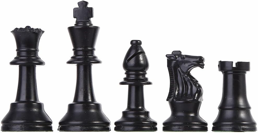 Asixx Chess Tournament Set, Tournament Chess Set Plastic Chessmen Set International Chess Game Complete Chessmen Set Black&White (Large 77mm)