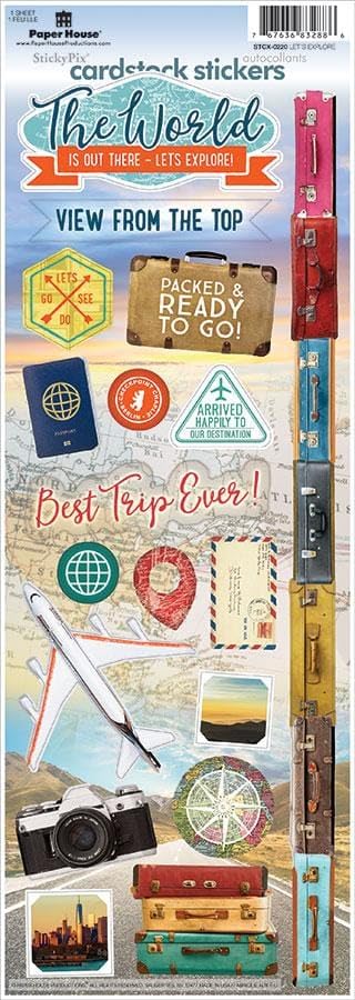 Explore-Themen-Aufkleber für Scrapbooking von Paper House Productions