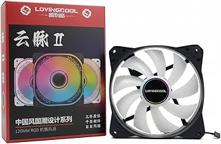LOVINGCOOL II 120mm RGB ARGB 5V Multi-Color Lighting Computer Cooling Fan, Support Motherboard Lighting Sync, Suitable for Gaming Case and PC Compilations