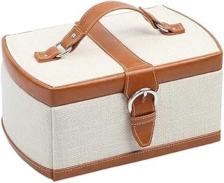 ジュエリーケース リングボックス 大型ジュエリーボックス 3層PUレザージュエリー収納ボックス 多機能ジュエリーケース ミラージュエリーオーガナイザー付き