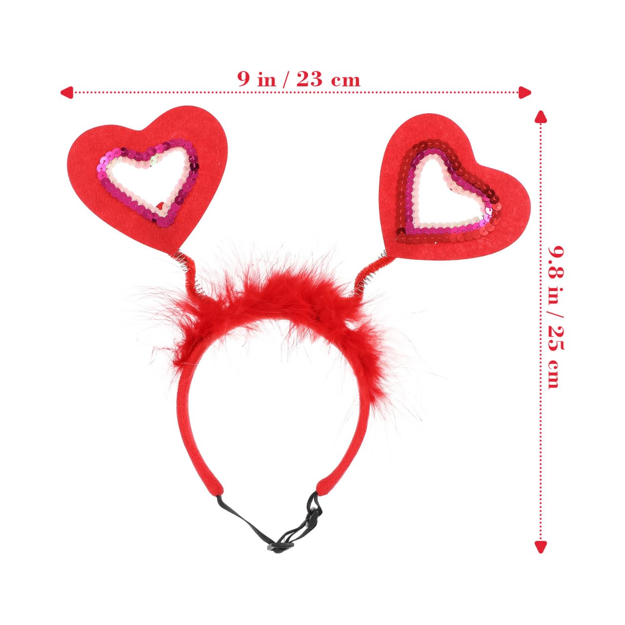 BESPORTBLE Red Dog Headband: 2Pcs Wedding Dog Outfits - Heart Headband Pet Costume for Small Medium Cats Puppy for Wedding Holiday Party