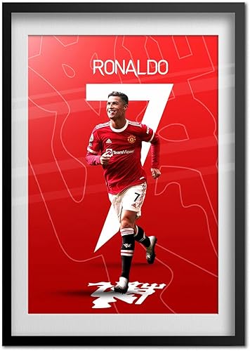 Miniatura 4 de CR7 - Póster de Cristiano Ronaldo Arte de pared deportivo de fútbol Impresión motivacional (11 x 17)