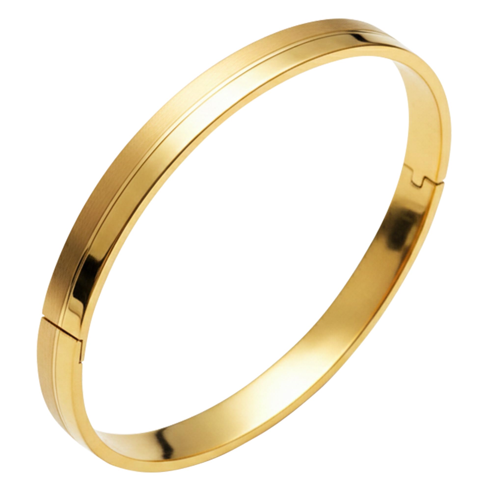 Dual Finish Bracelet for Man – Lockable Kada Wristwear in Gold, Silver & Black | Anti-Tarnish, Waterproof, Hypoallergenic | Stylish Stainless Steel Hand Bracelet for Men with Premium Gift Box-image-34