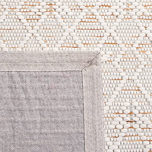 Tapete decorativo SAFAVIEH Marbella 3x5 pies blanco y marrón miniatura 6