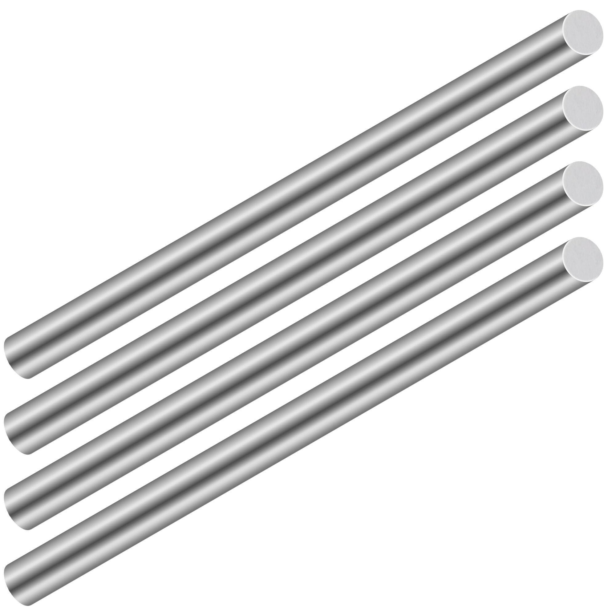 Varillas de Acero Inoxidable 12 mm x 100 mm, Barras Redondas Macizas 304 para Manualidades (4 Unidades)
