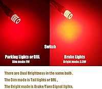 Vista 3 de iBrightstar Bombillas LED BAY15D de 9-30 V extremadamente brillantes 1157 2057 2357 7528 BAY15D de repuesto para luces de freno trasero, rojo