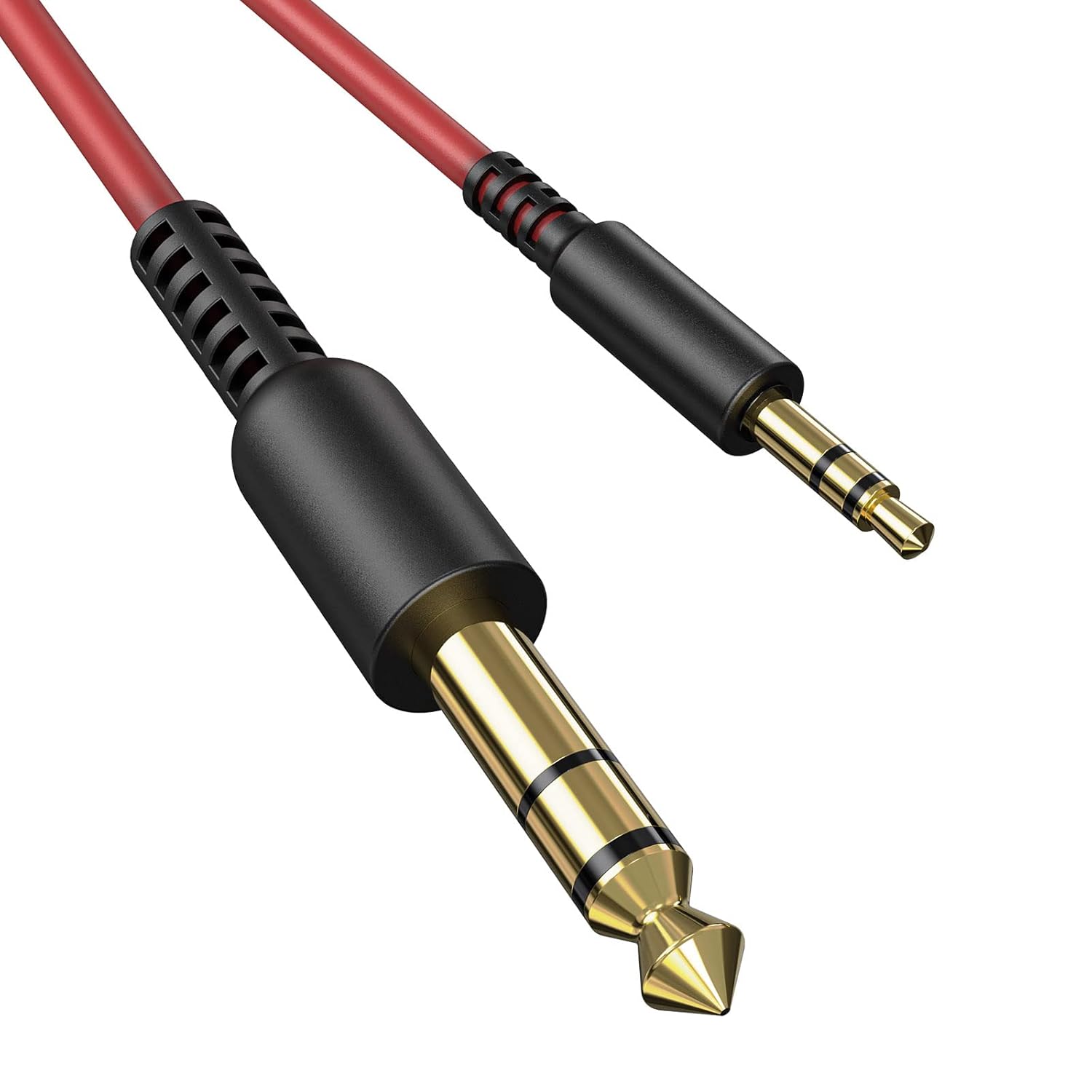 OneOdio 6.35mm to 3.5mm 6.6-9.8FT Stereo Adapter Cable Compatible with AMPs, Electronic Keyboards, Mixers, Guitars and Pro10/Pro30/Pro50 Headphones of OneOdio-Red - Image 7