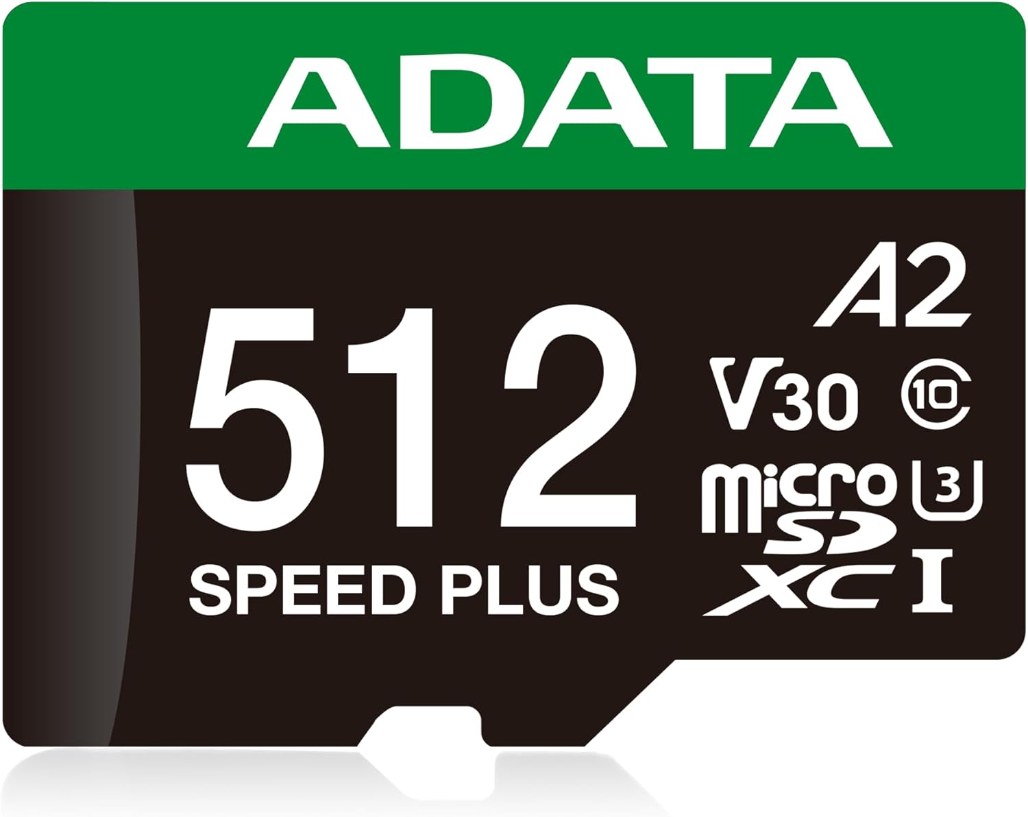 ADATA Speed Plus microSDXC UHS-I U3 Class 10 Card - 512GB V30 A2 Memory Card - Up to 180/160MB/s - 4K UHD Video Recording - Waterproof & Shockproof - 1 Count