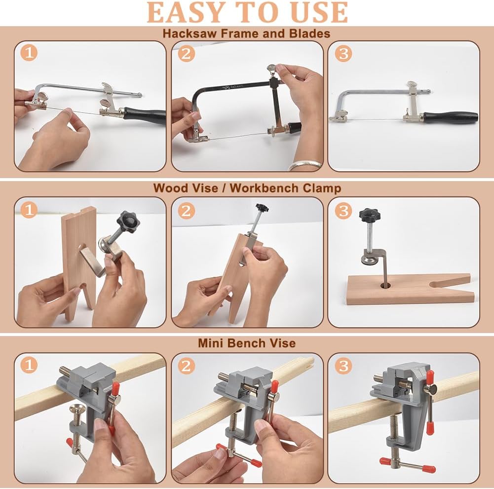 ORIGACH 4-in-1 Professional Jeweler's Saw Set - F-shaped