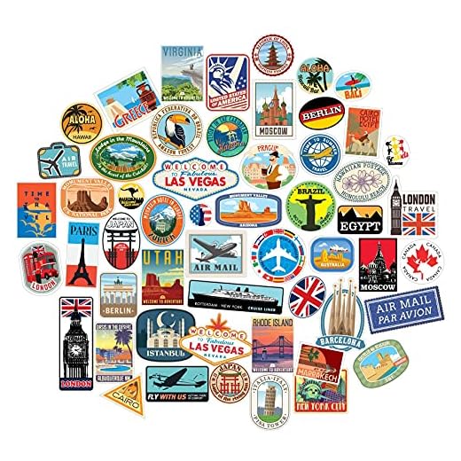 Bagage autocollants valises étiquettes de voyage vintage rétro vintage style vinyle autocollants
