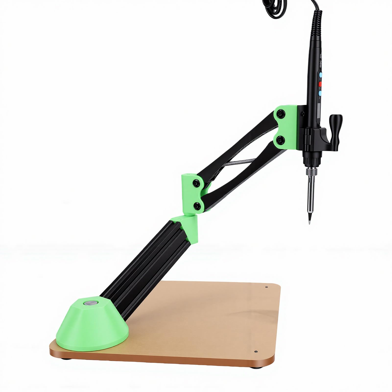 Fafeicy Kit di Inserimento a Caldo 80W con 6 Punte M2 M3 M4 M5 M6 M8, Parallelogramma Saldatore per Inserti Filettati e Pezzi Complessi (Lega di alluminio + acrilico)