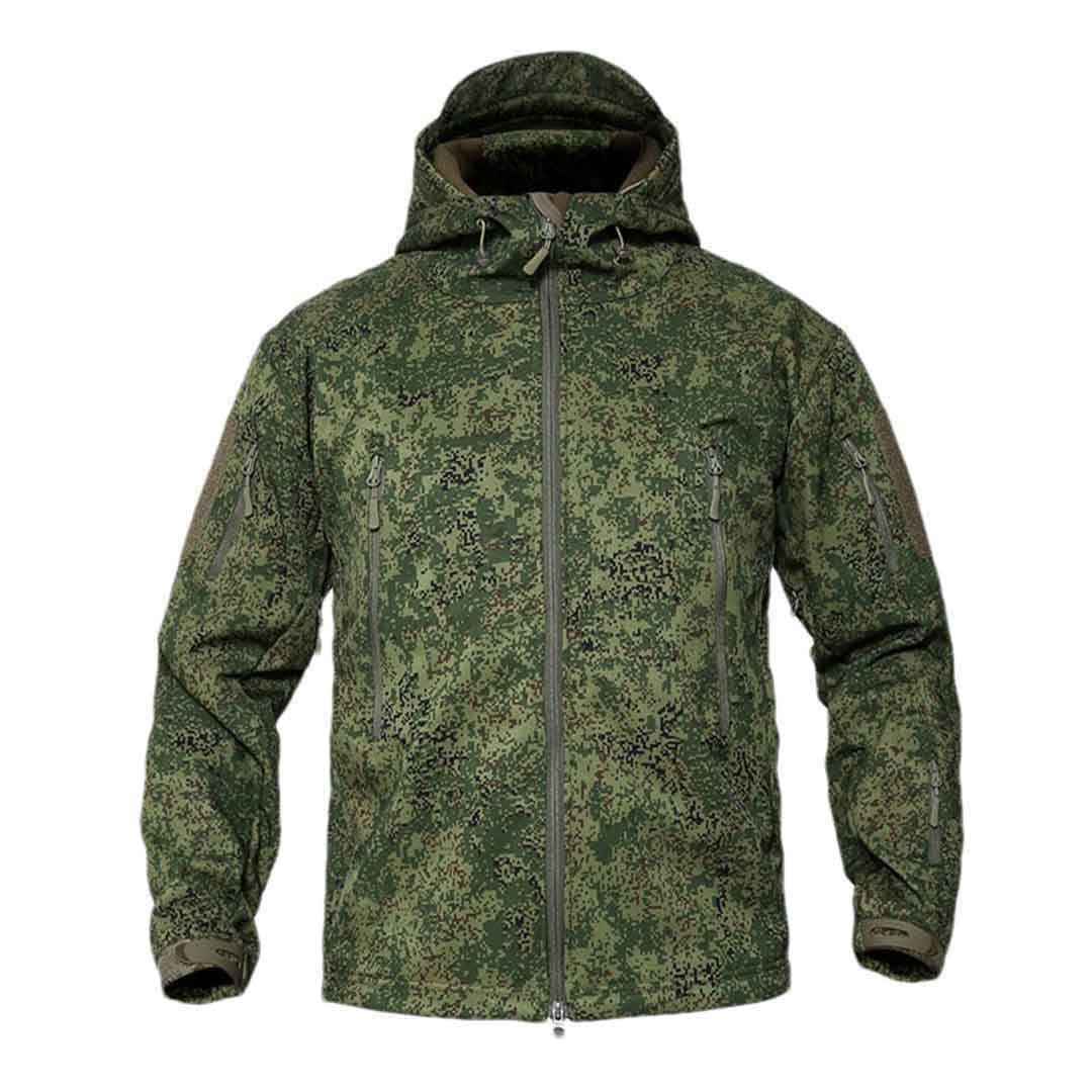 Suwequest Autumn Camo1 - Chaqueta de forro polar para hombre, cortavientos táctica Camo1