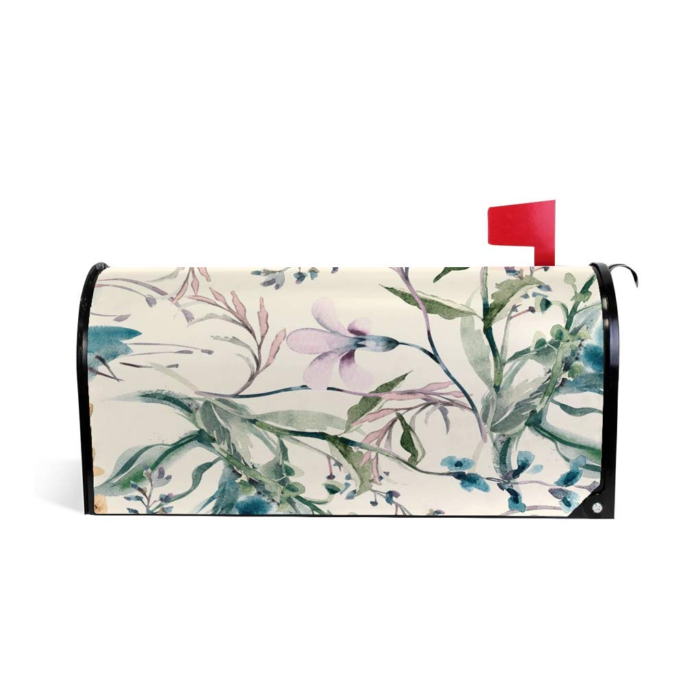 Couverture magnétique boîte aux lettres fleurs jardin grande taille L