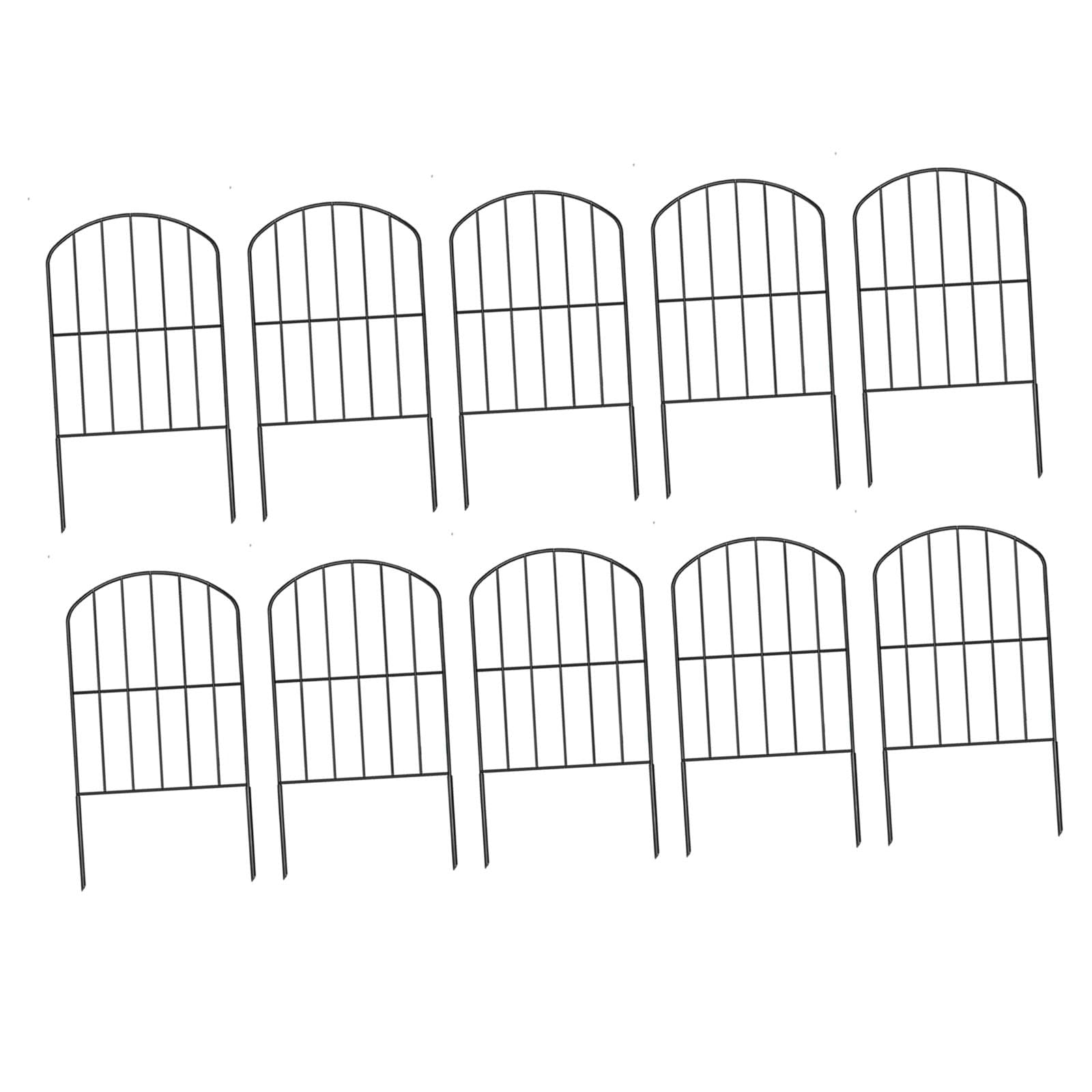 Bordures de jardin en fer noir pour stopper l'herbe lot de 10 bordures de séparation